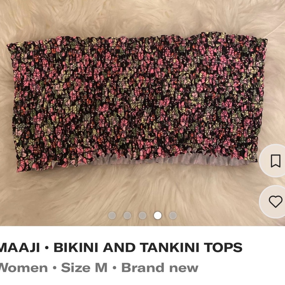 Maaji Pink Smocked Tank Top - Picture 2 of 5